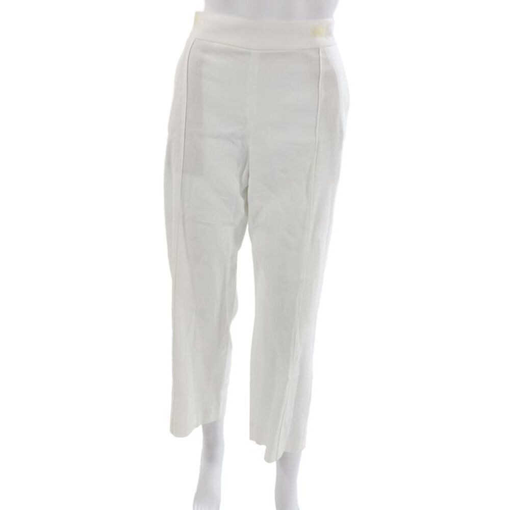 Vince Women Cropped Dress Pants White Drawstring Size M